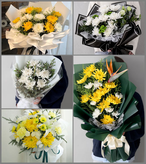 山西忻州原平市大牛店镇下默都村白事花束代送